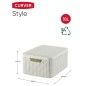 Curver Caja de almacenaje con tapa Style blanco crema M 18 L Curver Caja de almacenaje con tapa Style blanco crema M 18 L