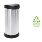 Curver Papelera de pedal Deco Ovalado Plateado 40L Curver Papelera de pedal Deco Ovalado Plateado 40L