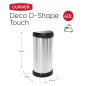 Curver Papelera de pedal Deco Ovalado Plateado 40L Curver Papelera de pedal Deco Ovalado Plateado 40L