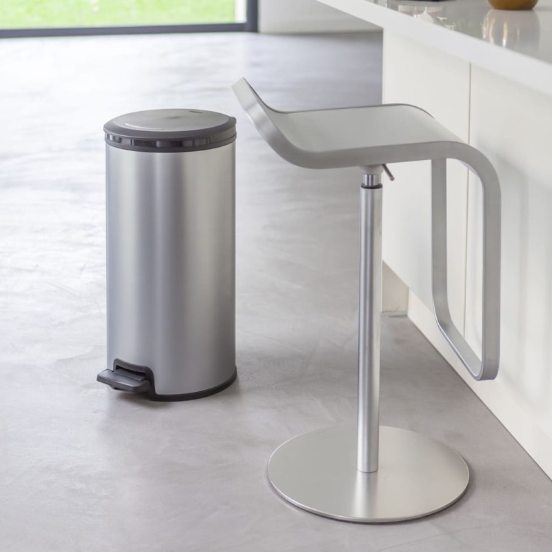 Curver Papelera de pedal Deco redonda plateado 30L Curver Papelera de pedal Deco redonda plateado 30L