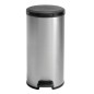 Curver Papelera de pedal Deco redonda plateado 30L Curver Papelera de pedal Deco redonda plateado 30L