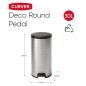 Curver Papelera de pedal Deco redonda plateado 30L Curver Papelera de pedal Deco redonda plateado 30L
