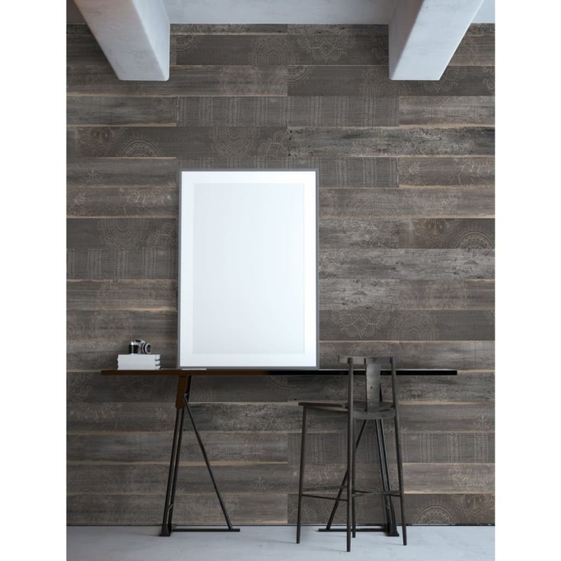 Grosfillex Baldosa de pared Accent 9 uds Sequoia 15,4x120 cm Grosfillex Baldosa de pared Accent 9 uds Sequoia 15,4x120 cm