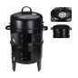 ProGarden Barbacoa de carbón con chimenea y 2 parrillas negro ProGarden Barbacoa de carbón con chimenea y 2 parrillas negro