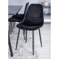 Venture Home Sillas comedor 2 uds Polar terciopelo negro con costuras Venture Home Sillas comedor 2 uds Polar terciopelo negro con costuras