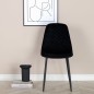 Venture Home Sillas comedor 2 uds Polar terciopelo negro con costuras Venture Home Sillas comedor 2 uds Polar terciopelo negro con costuras