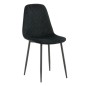 Venture Home Sillas comedor 2 uds Polar terciopelo negro con costuras Venture Home Sillas comedor 2 uds Polar terciopelo negro con costuras