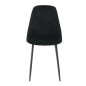 Venture Home Sillas comedor 2 uds Polar terciopelo negro con costuras Venture Home Sillas comedor 2 uds Polar terciopelo negro con costuras