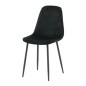 Venture Home Sillas comedor 2 uds Polar terciopelo negro con costuras Venture Home Sillas comedor 2 uds Polar terciopelo negro con costuras