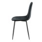 Venture Home Sillas comedor 2 uds Polar terciopelo negro con costuras Venture Home Sillas comedor 2 uds Polar terciopelo negro con costuras