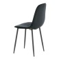 Venture Home Sillas comedor 2 uds Polar terciopelo negro con costuras Venture Home Sillas comedor 2 uds Polar terciopelo negro con costuras