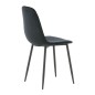 Venture Home Sillas comedor 2 uds Polar terciopelo negro con costuras Venture Home Sillas comedor 2 uds Polar terciopelo negro con costuras