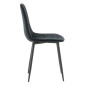 Venture Home Sillas comedor 2 uds Polar terciopelo negro con costuras Venture Home Sillas comedor 2 uds Polar terciopelo negro con costuras