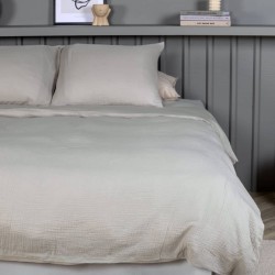 Venture Home Juego de ropa de cama Mila algodón gris claro 220x240 cm