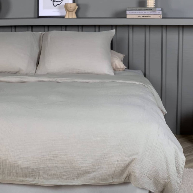 Venture Home Juego de ropa de cama Mila algodón gris claro 220x240 cm Venture Home Juego de ropa de cama Mila algodón gris claro 220x240 cm
