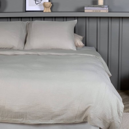 Venture Home Juego de ropa de cama Mila algodón gris claro 220x240 cm