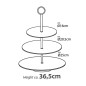 Excellent Houseware Bandeja para servir 3 niveles acero inox 36, 5cm Excellent Houseware Bandeja para servir 3 niveles acero inox 36, 5cm