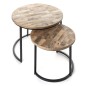 Rousseau Juego de mesas auxiliares Linus 2 piezas madera de magnolia Rousseau Juego de mesas auxiliares Linus 2 piezas madera de magnolia