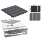 ProGarden Juego de baldosas de terraza y porche 6 uds gris oscuro ProGarden Juego de baldosas de terraza y porche 6 uds gris oscuro