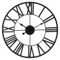 H&S Collection Reloj de pared con números romanos negro H&S Collection Reloj de pared con números romanos negro