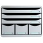 Exacompta Set de cajones escritorio Maxi con 6 cajones gris claro Exacompta Set de cajones escritorio Maxi con 6 cajones gris claro