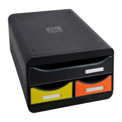 Exacompta Set de cajones para escritorio Harlequin con 3 cajones