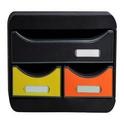 Exacompta Set de cajones para escritorio Harlequin con 3 cajones