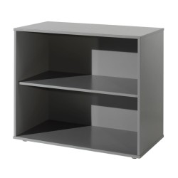Vipack Librería Pino 2 niveles madera gris
