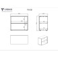 Vipack Librería Pino 2 niveles madera gris Vipack Librería Pino 2 niveles madera gris