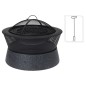 ProGarden Brasero con parrilla redondo negro 54,5x54,5x38 cm ProGarden Brasero con parrilla redondo negro 54,5x54,5x38 cm