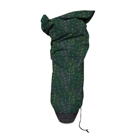 Capi Cubierta para plantas grande estampado negro y verde 150x250 cm