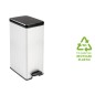 Curver Papelera de pedal delgada Deco 40 L plateada Curver Papelera de pedal delgada Deco 40 L plateada