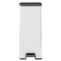 Curver Papelera de pedal delgada Deco 40 L plateada Curver Papelera de pedal delgada Deco 40 L plateada