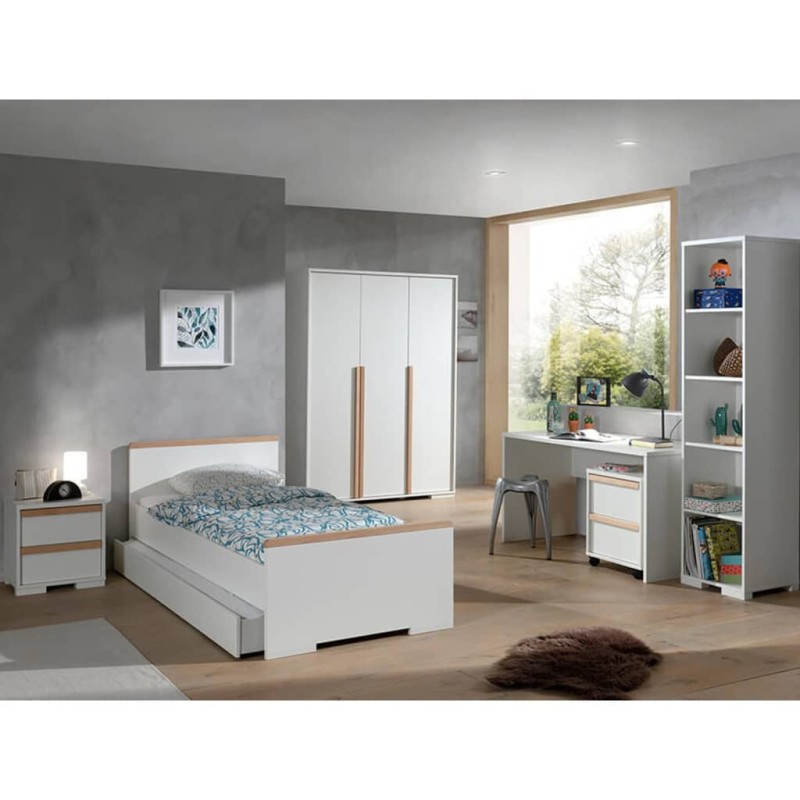 Vipack Mesita de noche London 2 cajones madera blanco Vipack Mesita de noche London 2 cajones madera blanco