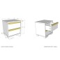 Vipack Mesita de noche London 2 cajones madera blanco Vipack Mesita de noche London 2 cajones madera blanco