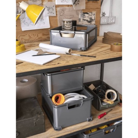 Curver Caja de almacenaje Unibox gris L 30 l