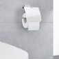 Kleine Wolke Portarrollo de papel higiénico con tapa Luno plateado Kleine Wolke Portarrollo de papel higiénico con tapa Luno plateado