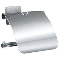 Kleine Wolke Portarrollo de papel higiénico con tapa Luno plateado