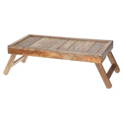 H&S Collection Bandeja de cama con patas plegables
