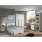 Vipack Mesita de noche con ruedas London 2 cajones madera blanco Vipack Mesita de noche con ruedas London 2 cajones madera blanco