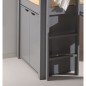 Vipack Armario de almacenaje Pino 2 puertas madera gris
