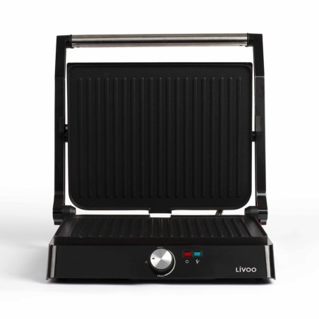 Livoo Plancha y sandwichera eléctrica gris 2200 W