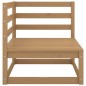 vidaXL Set de muebles de jardín 2 pzas cojines madera pino marrón miel vidaXL Set de muebles de jardín 2 pzas cojines madera pino marrón miel