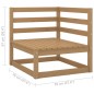 vidaXL Set de muebles de jardín 2 pzas cojines madera pino marrón miel vidaXL Set de muebles de jardín 2 pzas cojines madera pino marrón miel