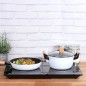 Livoo Olla con asas de madera blanco 24 cm 5 L