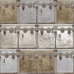 Noordwand Papel pintado Friends&Coffee Boxes and Locks metal y gris