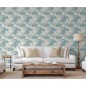 DUTCH WALLCOVERINGS Papel pintado Tropical beige y azul claro