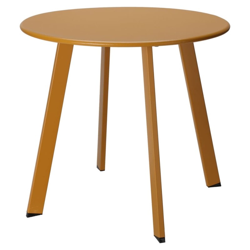 ProGarden Mesa auxiliar amarillo mostaza mate 50x45 cm ProGarden Mesa auxiliar amarillo mostaza mate 50x45 cm