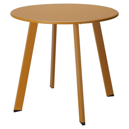 ProGarden Mesa auxiliar amarillo mostaza mate 50x45 cm