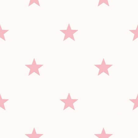 Noordwand Papel pintado Friends&Coffee Little Stars rosa y blanco